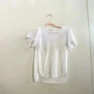 Rebecca Taylor knit short sleeve‎ blouse small